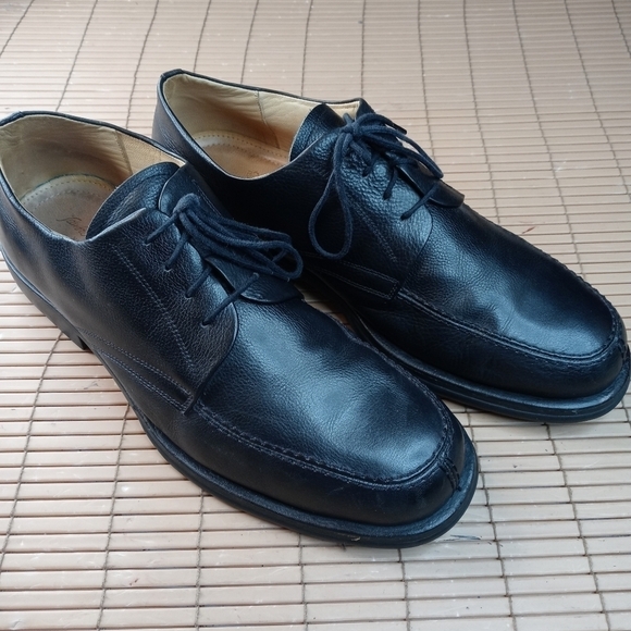 SANDRO MOSCOLONI VINEYARD BLACK LEATHER OXFORD DRESS SHOES SZ 13 D. 59.1pm - Picture 2 of 10